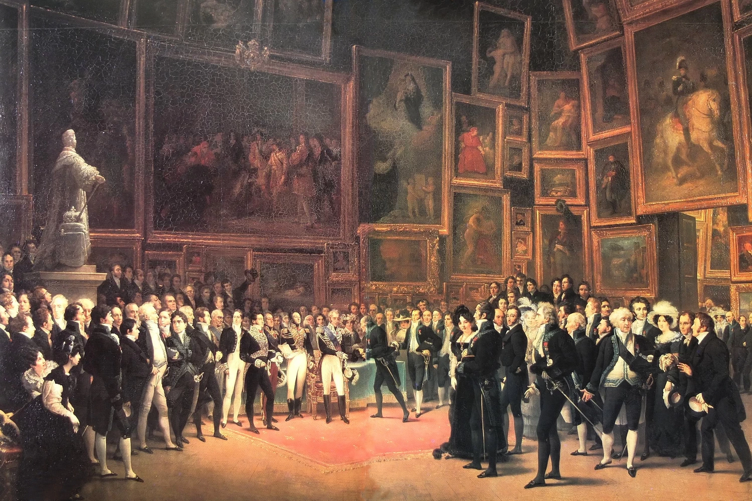 Carlo X distribuisce i premi agli artisti espositori al Salon del 1824 al Louvre il 15 gennaio 1825 - Museo del Louvre, Parigi